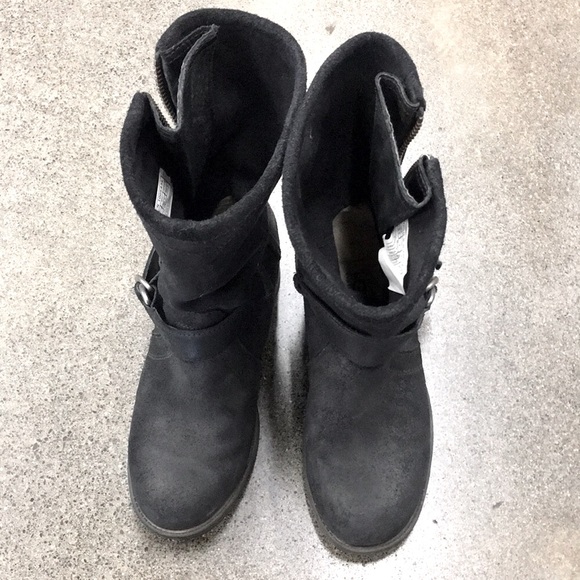 UGG Silva Moto Boots black 5.5 - Picture 3 of 16